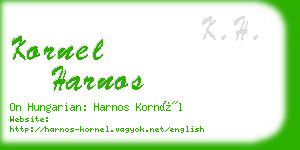 kornel harnos business card